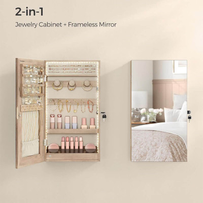 Mirror Jewelry Cabinet Armoire